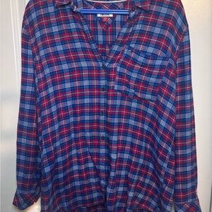 Stunning Women’s Tommy Jeans blue Red Plaid Shirt